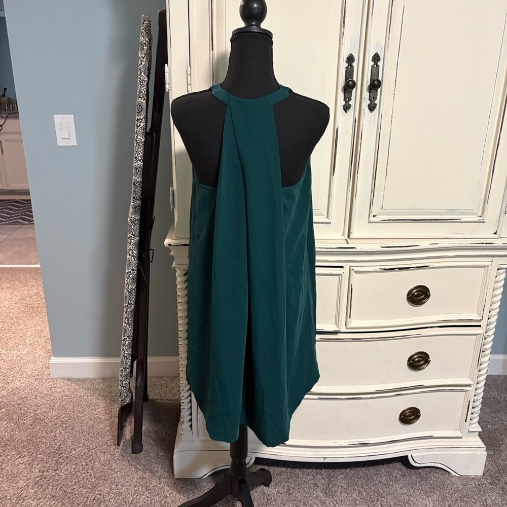 LOFT Dark Green Sleeveless Dress